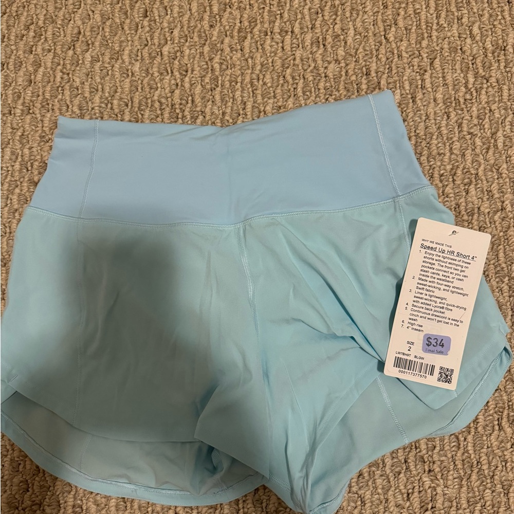 Lulu lemon shorts size 2 with 4 inch inseam